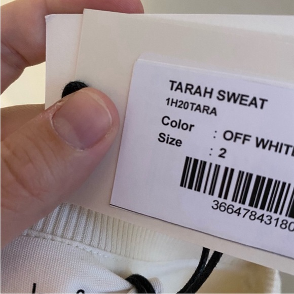 NWT/ba&sh Cream & Red True Life Sweatshirt Size M - Picture 10 of 10